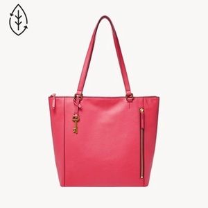 Fossil Tara shopper and Logan zip around clutch in cherry